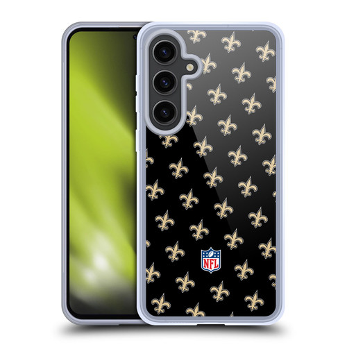 NFL New Orleans Saints Artwork Patterns Soft Gel Case for Samsung Galaxy S24+ 5G