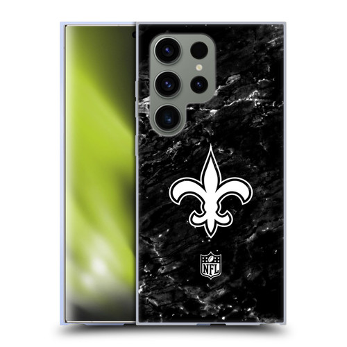 NFL New Orleans Saints Artwork Marble Soft Gel Case for Samsung Galaxy S24 Ultra 5G