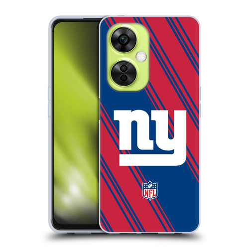 NFL New York Giants Artwork Stripes Soft Gel Case for OnePlus Nord CE 3 Lite 5G