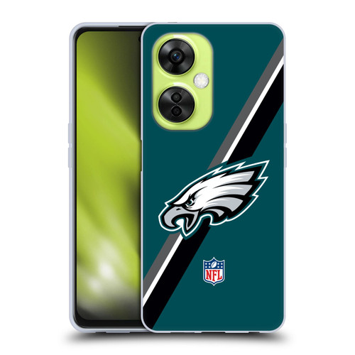 NFL Philadelphia Eagles Logo Stripes Soft Gel Case for OnePlus Nord CE 3 Lite 5G