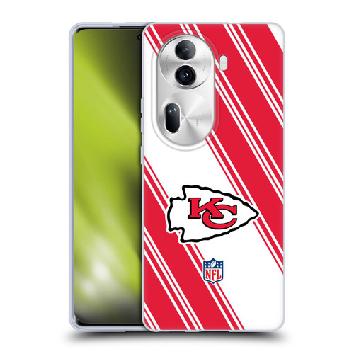 NFL Kansas City Chiefs Artwork Stripes Soft Gel Case for OPPO Reno11 Pro