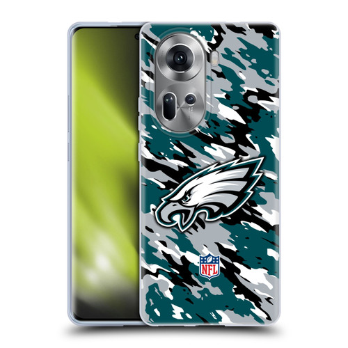 NFL Philadelphia Eagles Logo Camou Soft Gel Case for OPPO Reno11