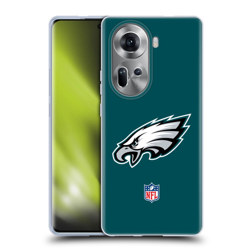 NFL Philadelphia Eagles Logo Plain Soft Gel Case for OPPO Reno11