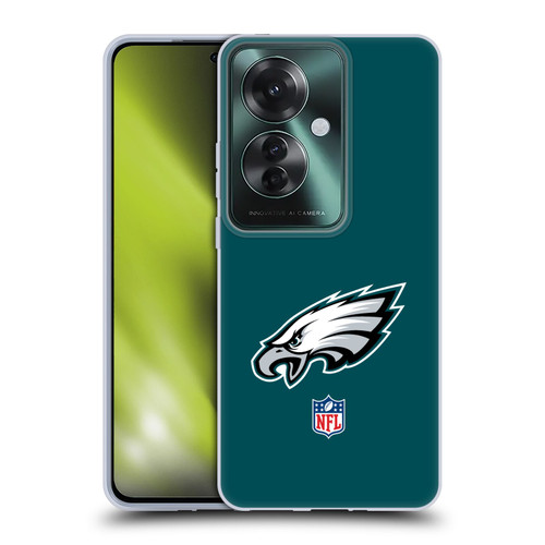 NFL Philadelphia Eagles Logo Plain Soft Gel Case for OPPO Reno11 F 5G / F25 Pro 5G