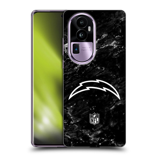NFL Los Angeles Chargers Artwork Marble Soft Gel Case for OPPO Reno10 Pro+