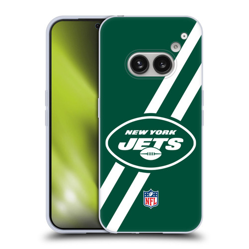 NFL New York Jets Logo Stripes Soft Gel Case for Nothing Phone (2a)