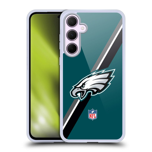 NFL Philadelphia Eagles Logo Stripes Soft Gel Case for Samsung Galaxy A35 5G