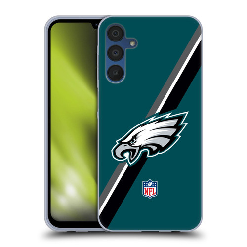 NFL Philadelphia Eagles Logo Stripes Soft Gel Case for Samsung Galaxy A15
