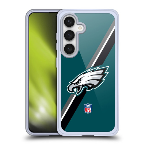NFL Philadelphia Eagles Logo Stripes Soft Gel Case for Samsung Galaxy S24 5G