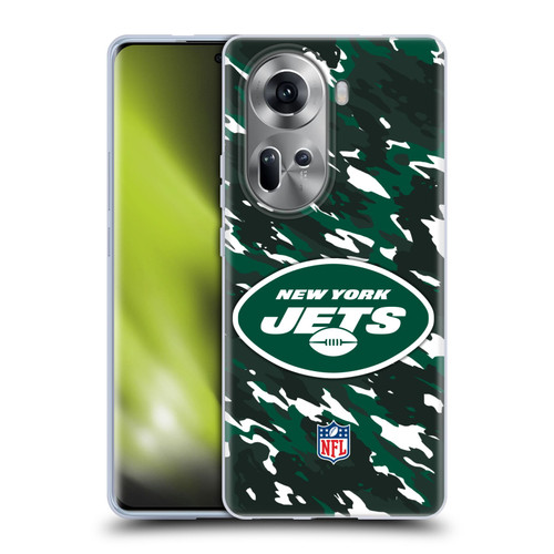 NFL New York Jets Logo Camou Soft Gel Case for OPPO Reno11