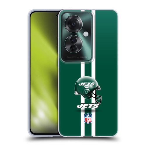 NFL New York Jets Logo Helmet Soft Gel Case for OPPO Reno11 F 5G / F25 Pro 5G