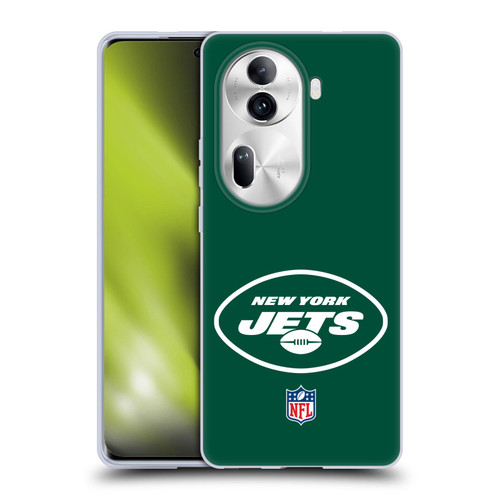 NFL New York Jets Logo Plain Soft Gel Case for OPPO Reno11 Pro