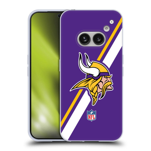 NFL Minnesota Vikings Logo Stripes Soft Gel Case for Nothing Phone (2a)