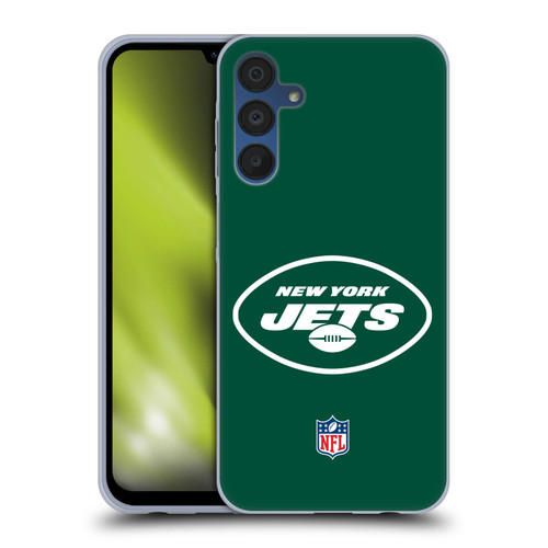 NFL New York Jets Logo Plain Soft Gel Case for Samsung Galaxy A15