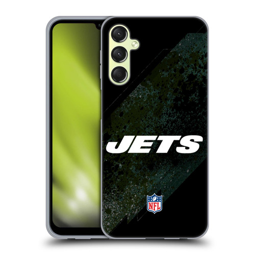 NFL New York Jets Logo Blur Soft Gel Case for Samsung Galaxy A24 4G / M34 5G