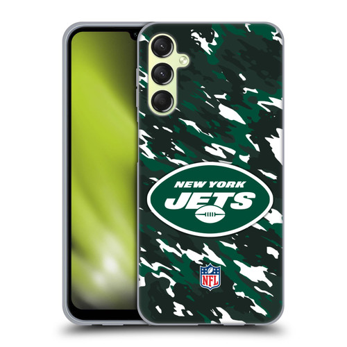 NFL New York Jets Logo Camou Soft Gel Case for Samsung Galaxy A24 4G / M34 5G