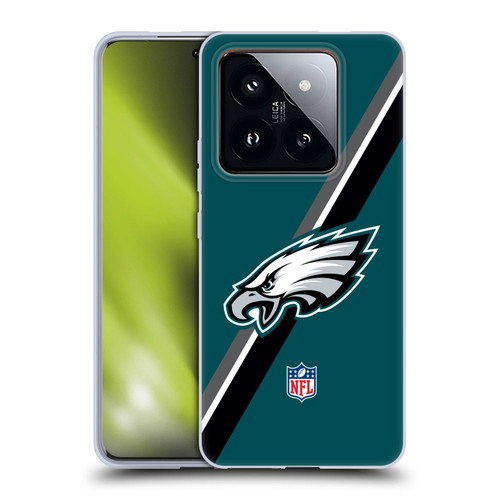 NFL Philadelphia Eagles Logo Stripes Soft Gel Case for Xiaomi 14 Pro