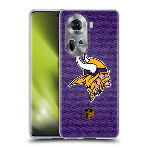 NFL Minnesota Vikings Logo Football Soft Gel Case for OPPO Reno11