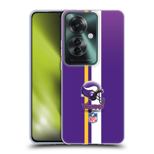 NFL Minnesota Vikings Logo Helmet Soft Gel Case for OPPO Reno11 F 5G / F25 Pro 5G