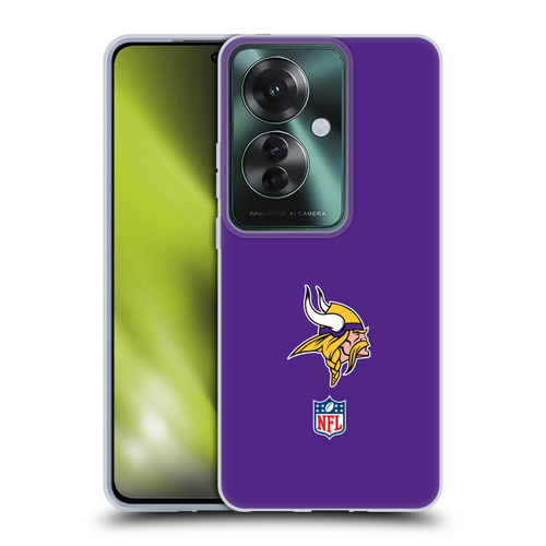 NFL Minnesota Vikings Logo Plain Soft Gel Case for OPPO Reno11 F 5G / F25 Pro 5G