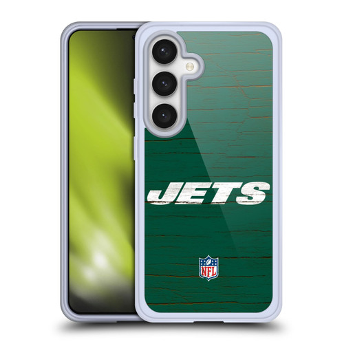 NFL New York Jets Logo Distressed Look Soft Gel Case for Samsung Galaxy S24 5G