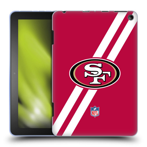 NFL San Francisco 49Ers Logo Stripes Soft Gel Case for Amazon Fire HD 8/Fire HD 8 Plus 2020