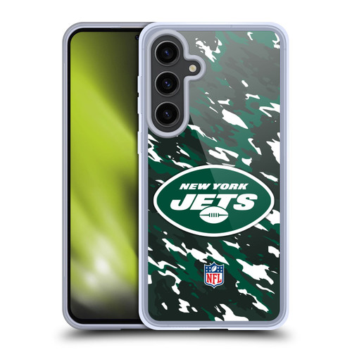 NFL New York Jets Logo Camou Soft Gel Case for Samsung Galaxy S24+ 5G