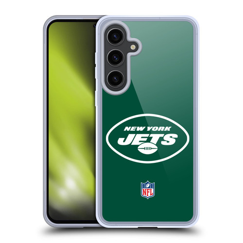 NFL New York Jets Logo Plain Soft Gel Case for Samsung Galaxy S24+ 5G