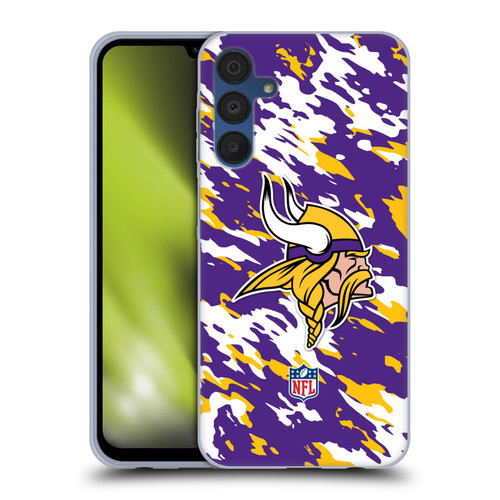 NFL Minnesota Vikings Logo Camou Soft Gel Case for Samsung Galaxy A15 NFL Minnesota Vikings Logo Camou Soft Gel Case for Samsung Galaxy A15