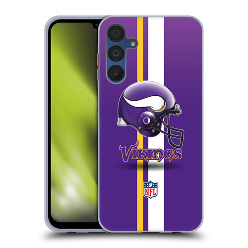 NFL Minnesota Vikings Logo Helmet Soft Gel Case for Samsung Galaxy A15 NFL Minnesota Vikings Logo Helmet Soft Gel Case for Samsung Galaxy A15