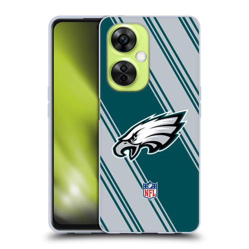 NFL Philadelphia Eagles Artwork Stripes Soft Gel Case for OnePlus Nord CE 3 Lite 5G