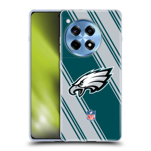 NFL Philadelphia Eagles Artwork Stripes Soft Gel Case for OnePlus 12R