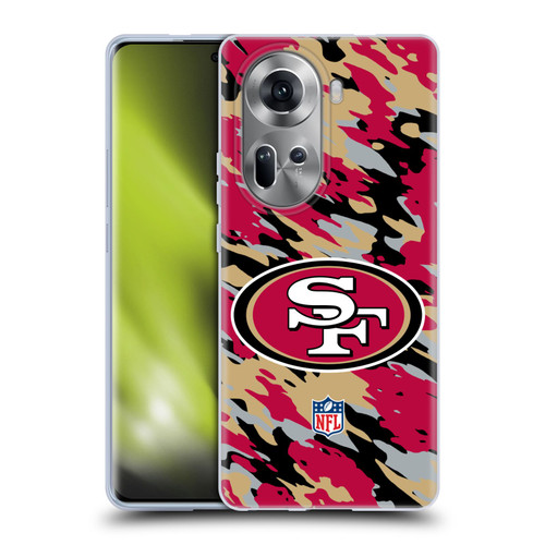 NFL San Francisco 49Ers Logo Camou Soft Gel Case for OPPO Reno11