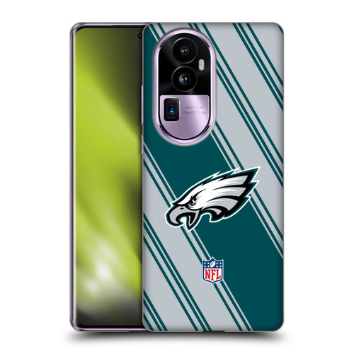 NFL Philadelphia Eagles Artwork Stripes Soft Gel Case for OPPO Reno10 Pro+