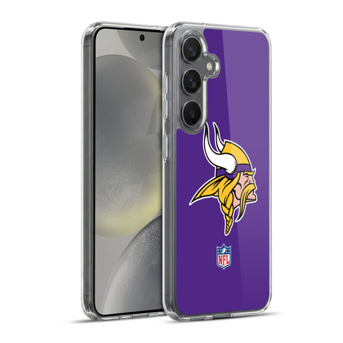 NFL Minnesota Vikings Logo Plain Soft Gel Case for Samsung Galaxy S24+ 5G