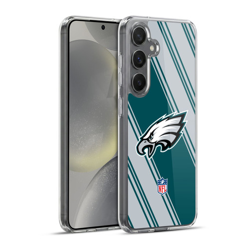 NFL Philadelphia Eagles Artwork Stripes Soft Gel Case for Samsung Galaxy S24+ 5G