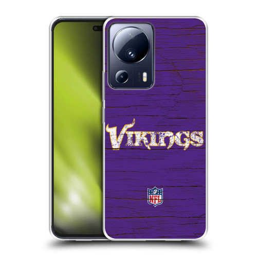 NFL Minnesota Vikings Logo Distressed Look Soft Gel Case for Xiaomi 13 Lite 5G