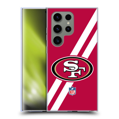 NFL San Francisco 49Ers Logo Stripes Soft Gel Case for Samsung Galaxy S24 Ultra 5G