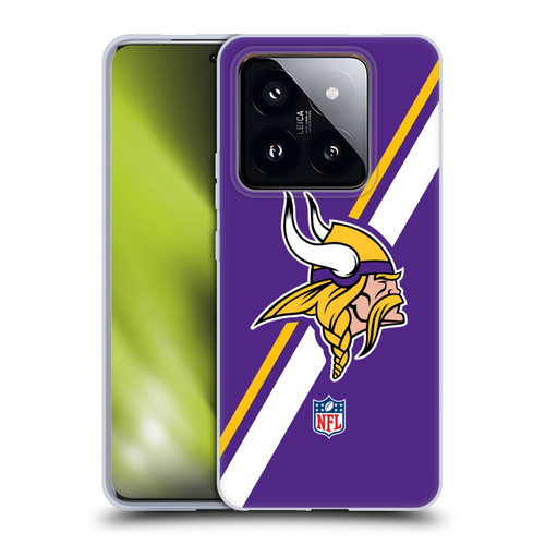 NFL Minnesota Vikings Logo Stripes Soft Gel Case for Xiaomi 14 Pro