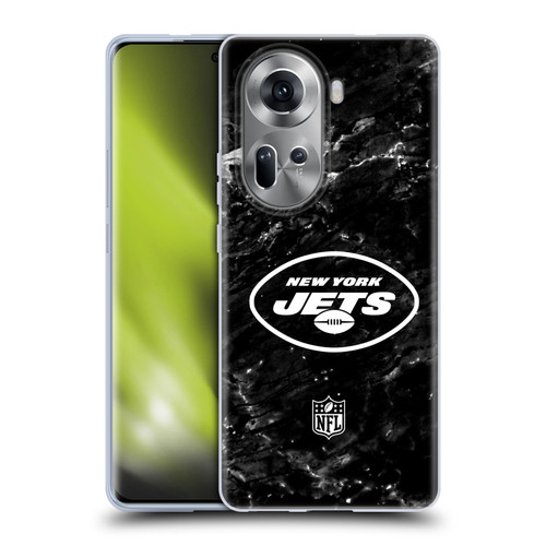 NFL New York Jets Artwork Marble Soft Gel Case for OPPO Reno11