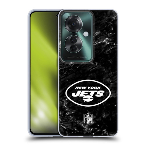 NFL New York Jets Artwork Marble Soft Gel Case for OPPO Reno11 F 5G / F25 Pro 5G