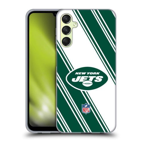 NFL New York Jets Artwork Stripes Soft Gel Case for Samsung Galaxy A24 4G / M34 5G