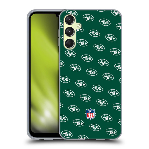 NFL New York Jets Artwork Patterns Soft Gel Case for Samsung Galaxy A24 4G / M34 5G