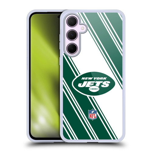 NFL New York Jets Artwork Stripes Soft Gel Case for Samsung Galaxy A35 5G