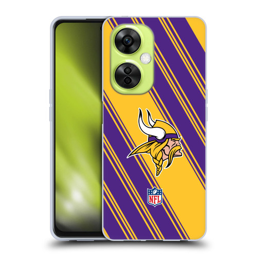 NFL Minnesota Vikings Artwork Stripes Soft Gel Case for OnePlus Nord CE 3 Lite 5G