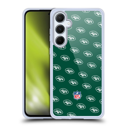 NFL New York Jets Artwork Patterns Soft Gel Case for Samsung Galaxy A55 5G