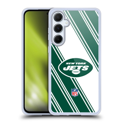 NFL New York Jets Artwork Stripes Soft Gel Case for Samsung Galaxy A55 5G