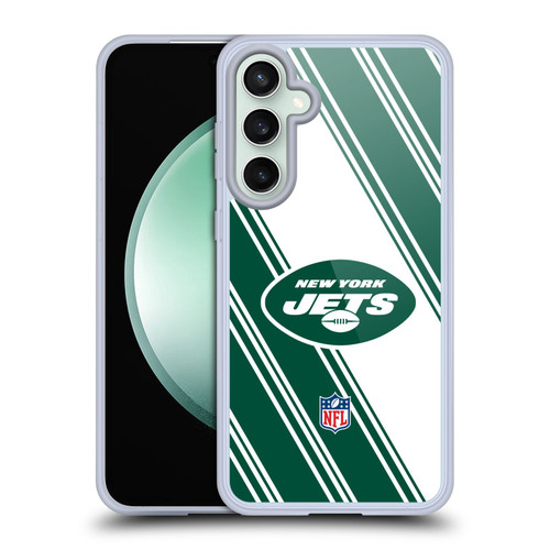 NFL New York Jets Artwork Stripes Soft Gel Case for Samsung Galaxy S23 FE 5G