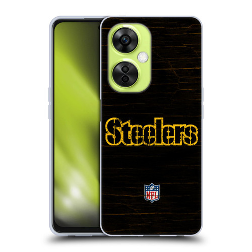NFL Pittsburgh Steelers Logo Distressed Look Soft Gel Case for OnePlus Nord CE 3 Lite 5G