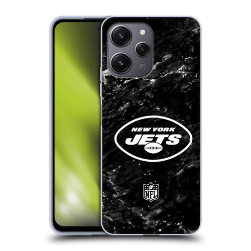 NFL New York Jets Artwork Marble Soft Gel Case for Xiaomi Redmi 12